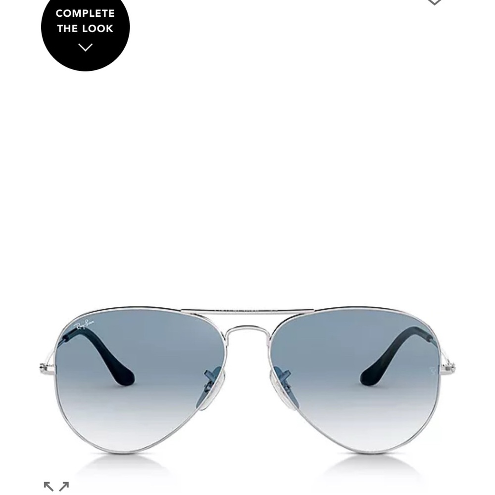 Ray-Ban Silver Frame Blue Lens Sunglasses